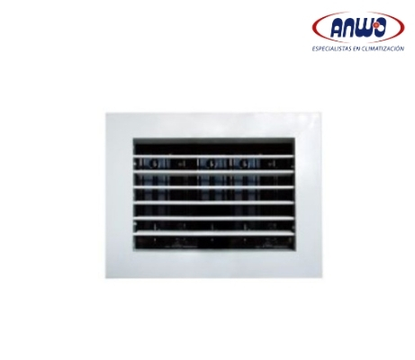 REJILLA ALETA SIMPLE DEFLEX EXTRACCION(RE) O INYECCION(RI) 35X35CM ALUMINIO C.RE...